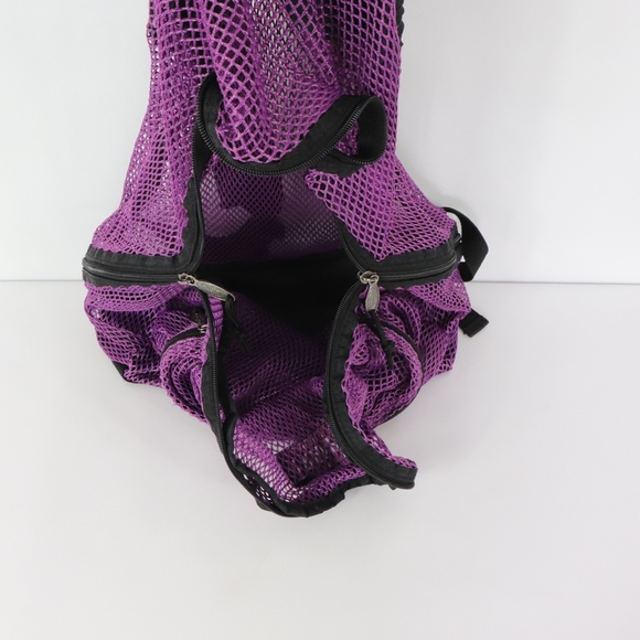 90s TranSport See Through Mesh Bag Backpack Purple - Picture 6 of 8
